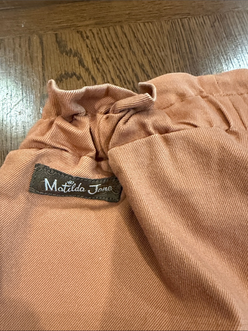 Matilda Jane Khaki Wide-Leg Pants with Multicolor Button Accents • pockets • 4 - Picture 7 of 7